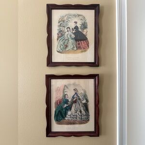 Vintage Framed Fashion Prints - 17x20